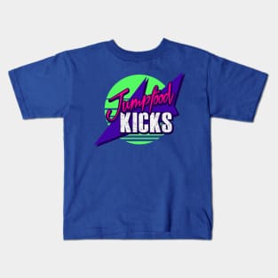 Jumpfood Kicks-80s Green Kids T-Shirt